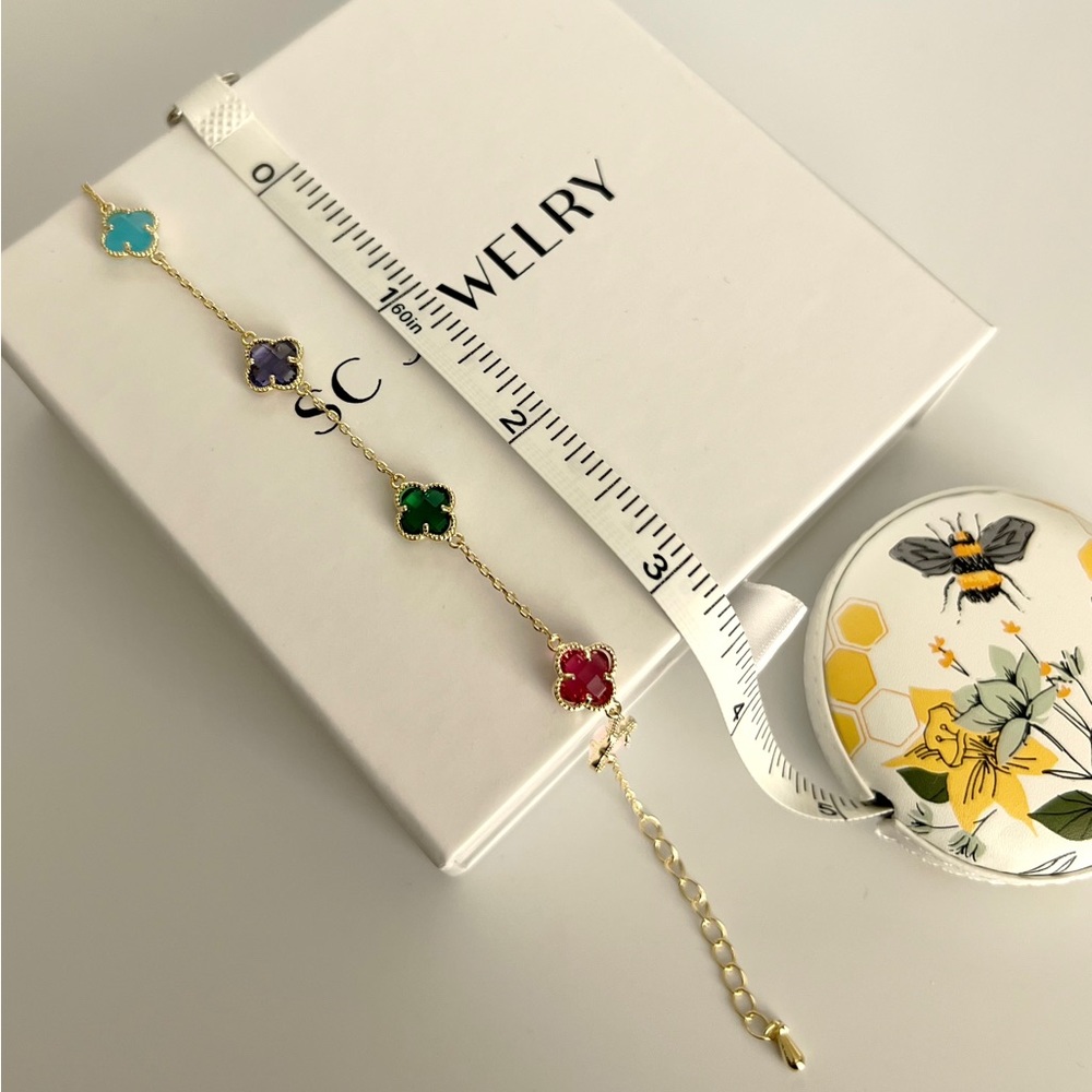 Clover Bracelet 14k Gold Filled Luxury Jewelry - Picture 3 of 7